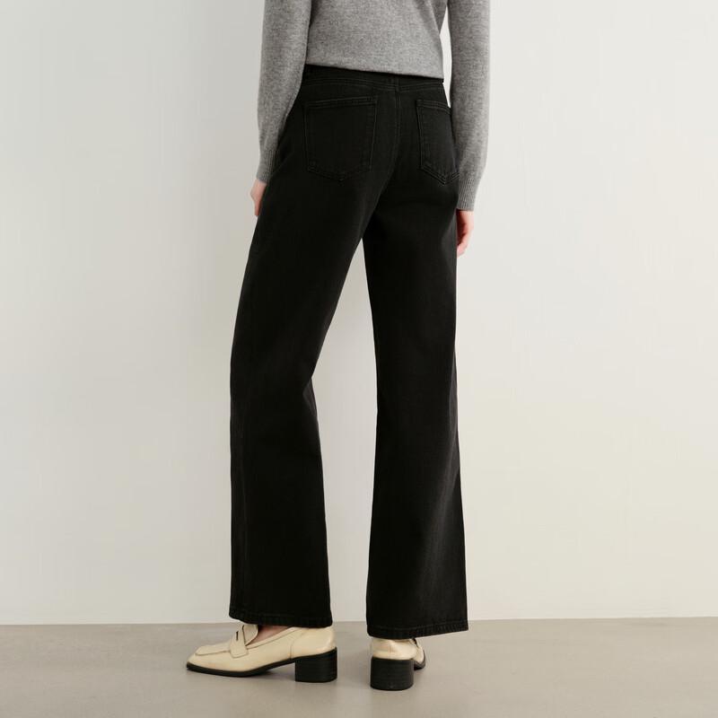 Elva' Island Women's Autumn High-Waisted Straight-Leg Jeans