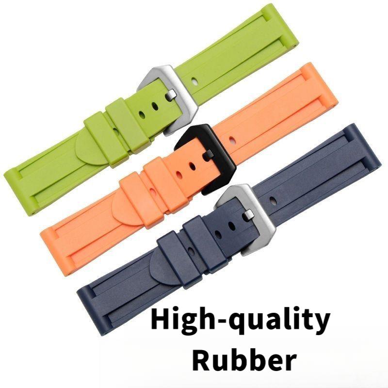 20mm 22mm 24mm 26mm Mäkký silikónový remienok na hodinky pre Panerai Univerzálny remienok Pánsky farebný gumový remienok na smart hodinky pre hodinky Samsung Huawei