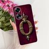 Transparent For Oppo PHS110 Cover For Oppo A1 5G Case Luxury Crown A-Z Letters 2D Flat Pattern Soft Phone Case