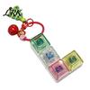 Trendy Bag Charm for Teenagers Christmas Mechanical Keyboard Fidget Keychain, Push Button Stress Relief Desktop Decompression Gadget Toy with Reindeer