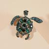 Cute Crystal Turtle Brooch