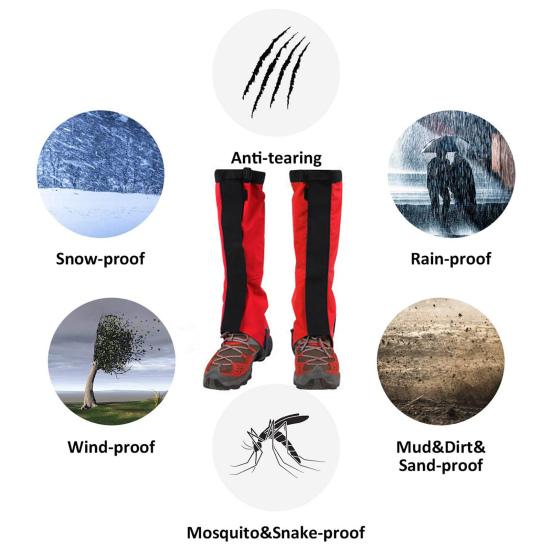 1 Par Utendørs Ben Gamasjer Justerbar Vanntett Menn Kvinner Vandring Klatring Snø Ski Jakt Snake Guard Snøstøvel Sko Gaiter Leg Protector Cover