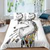 Wolf Dreamcatcher Duvet Cover Set Full Size Indian Dreamcatcher Animal 3D Bedding Set Exotic Style Bohemia Comforter/Quilt Cover