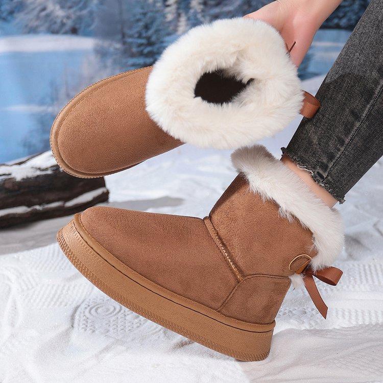 

Women s Fur Mouth Large Size Soft Sole Winter Warm Fur Snow Boots Padded Lined Ankle Boots Non-Slip Hiking Casual Sports Cotton Boots 36 верблюд