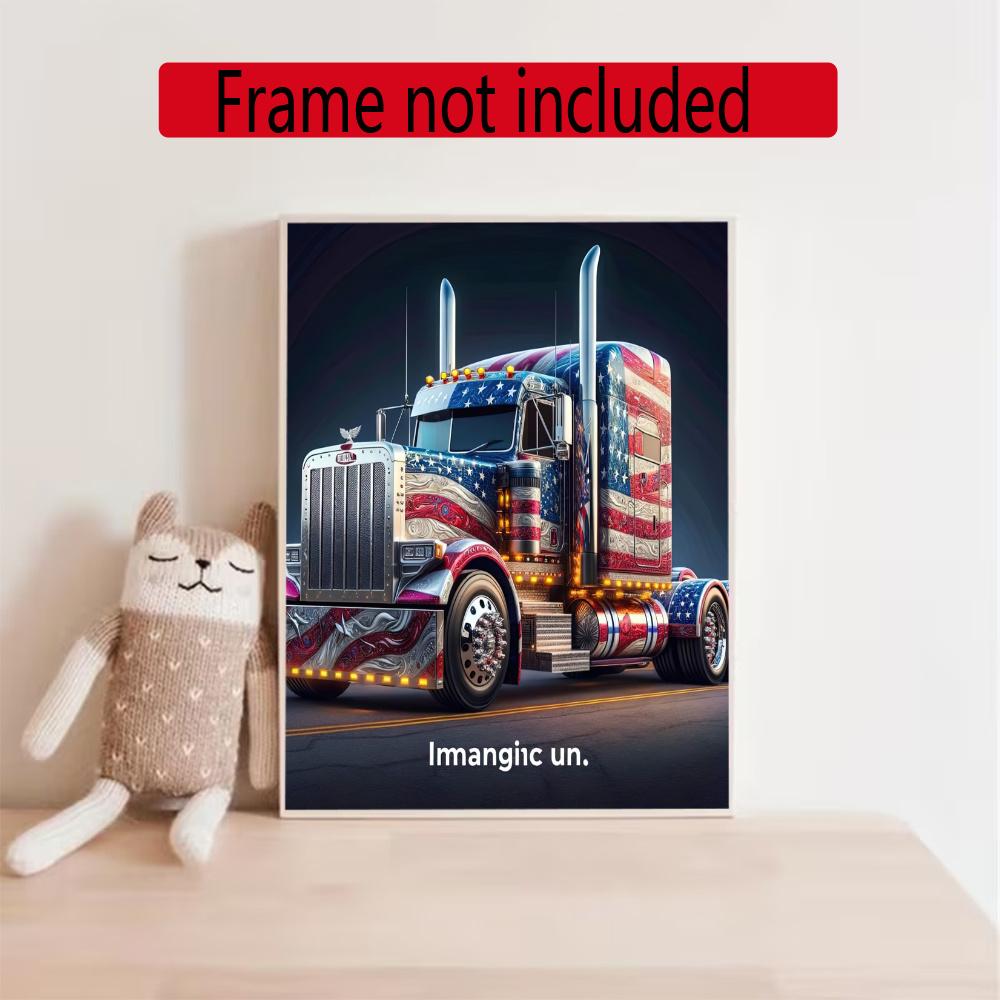 Kenworth Diamond Painting Round Diamond Mosaic Rhinestones Diamond Embroidery Craft Kit Wall Decor Without Frame