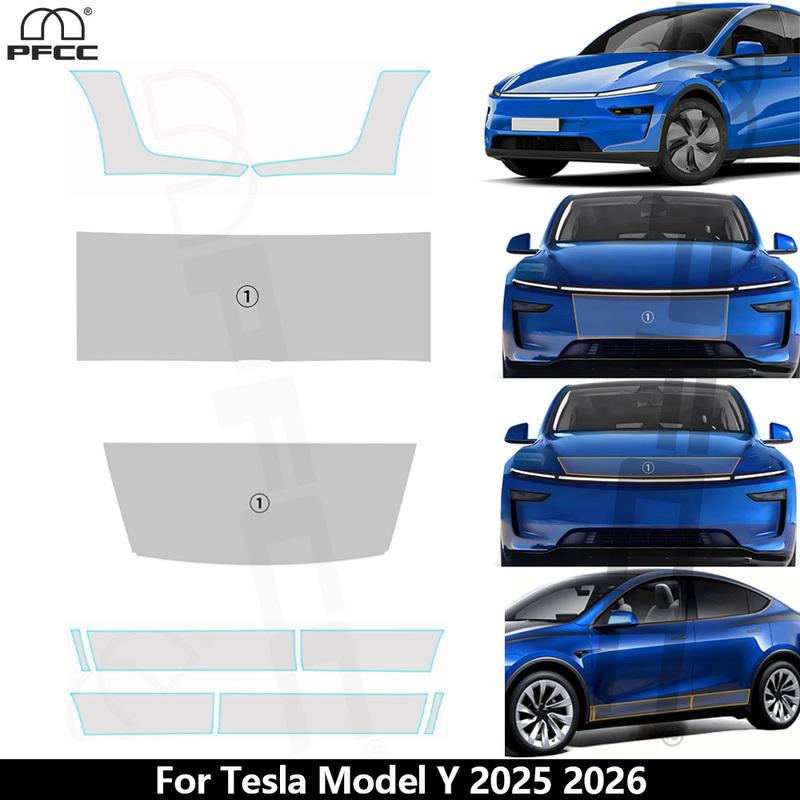 Pre-cut Clear PPF For Tesla Model Y Juniper/Performance 2025 2026 Headlight Rearview Bumper TPU Protection Film Anti-scratch Bra