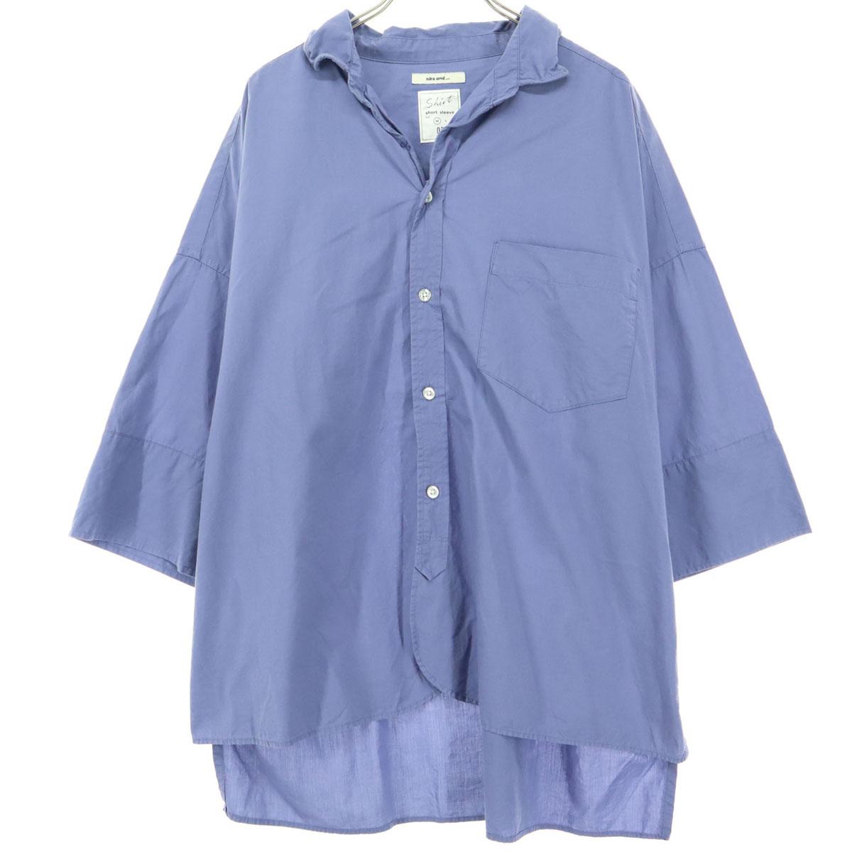 

niko and... 7 minutes sleeve Cotton shirt M blue Women Used
