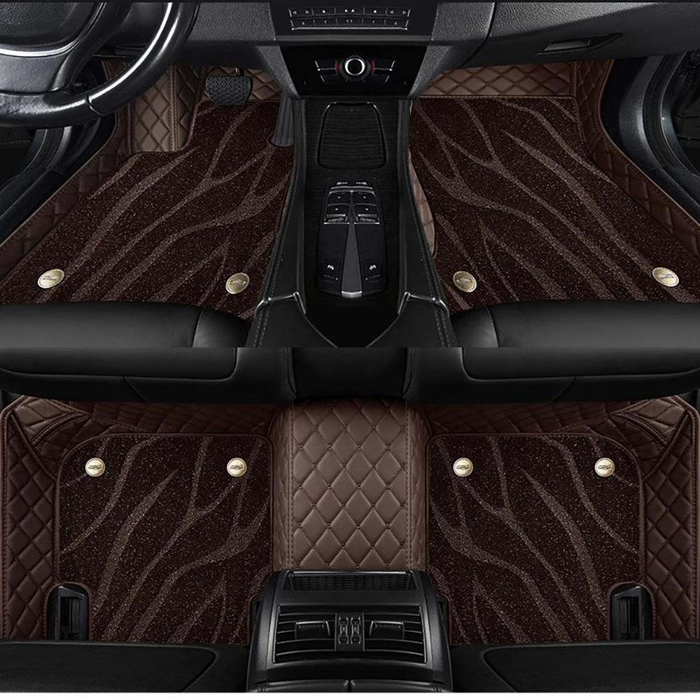 For Toyota Previa Auto Double layer 5D Custom Car Floor Mats Carpets Foot car Accessories voiture floor liners