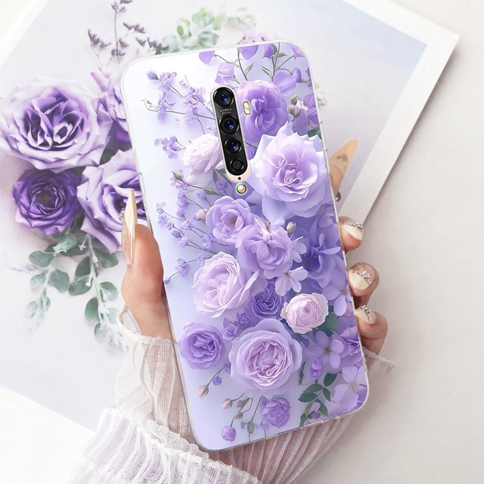 Clear Casing For Oppo Reno2 CPH2577 Phone Case For Oppo Reno 2 Cover Fashion Butterfly Funny Cute Painted