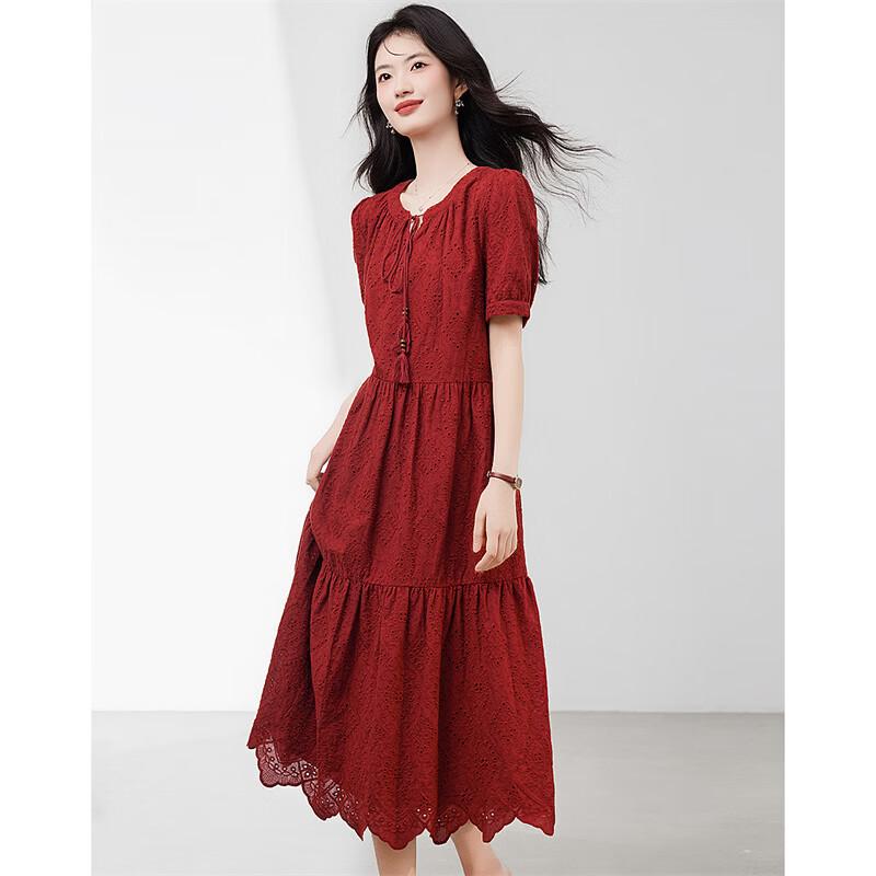 Xin Fei Yu 2026 Summer Embroidered A-Line Maxi Dress