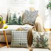 New Home Pillow Cover Green Pine Letter Linen Print Sofa Cushion Home Pillow Cover