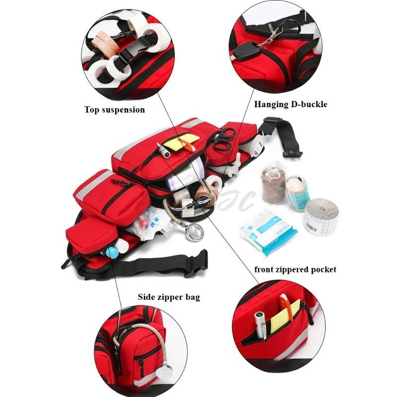 Portable Waterproof and Wear-resistant Large Capacity Emergency Bag Epidemic Prevention Waist Bag Medical Emergency Waist Bag