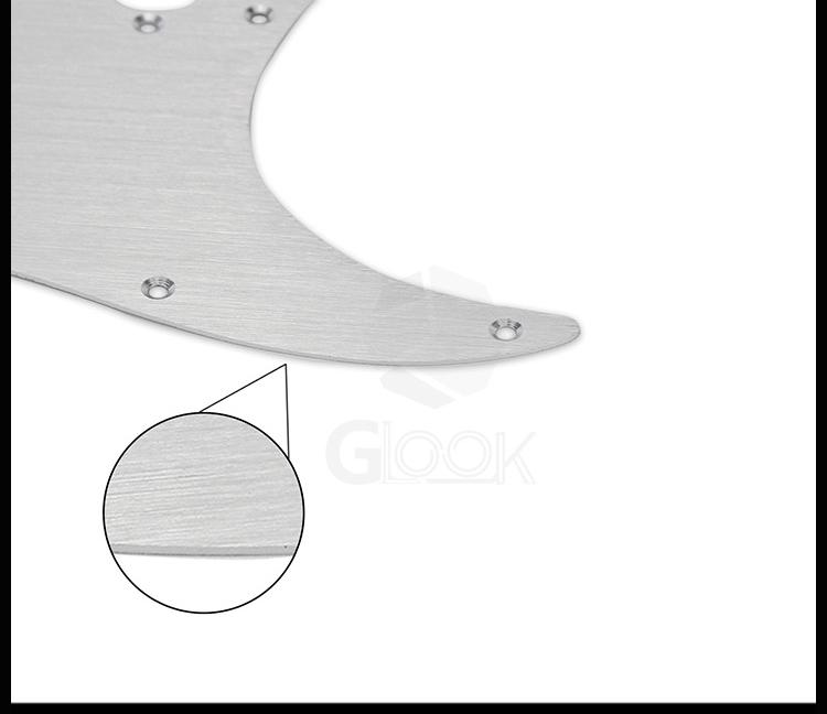 11-Hole SSS Aluminum Alloy Guitar Pickguard Panel Cover - Fits ST Electric Guitars