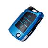 Carbon Fiber Key Case for Volkswagen: Compatible with Tiguan, New Lavida, Sagitar, Lamando, Teramont, T-Roc, and T-Cross.