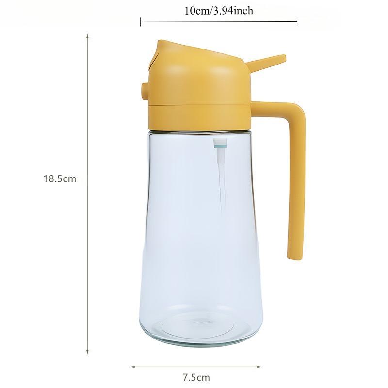 Láhev na olej ve spreji 2 v 1 a nalévač s přesným ovládáním - Přenosný kuchyňský dávkovač oleje na vaření, salát, pečení, grilování