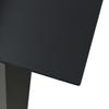 Garden Dining Table Black 150x80x74 cm Steel and Glass