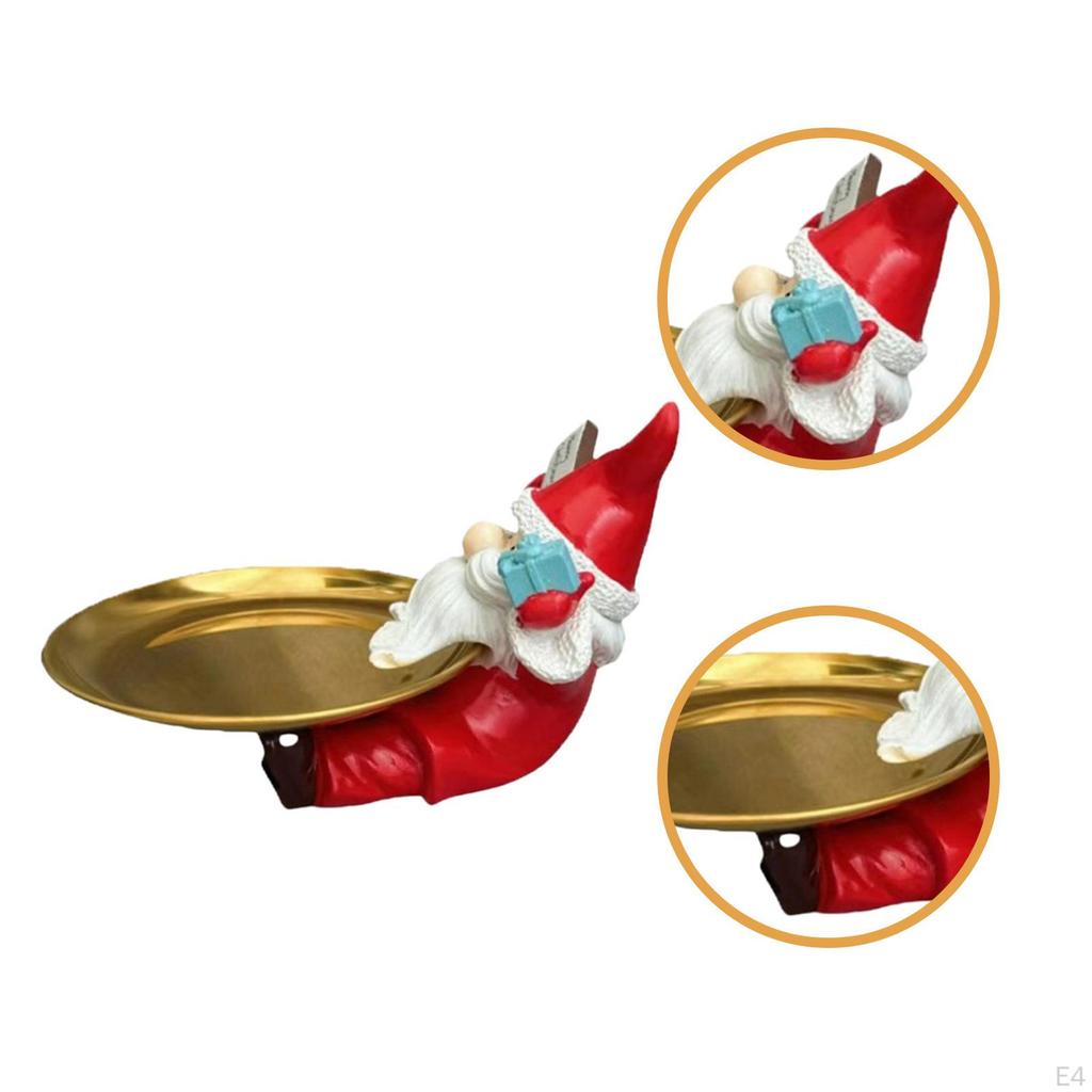Santa Claus Figurine Christmas Decoration Adornment Decorative Cartoon Sculpture Statue for Shelf