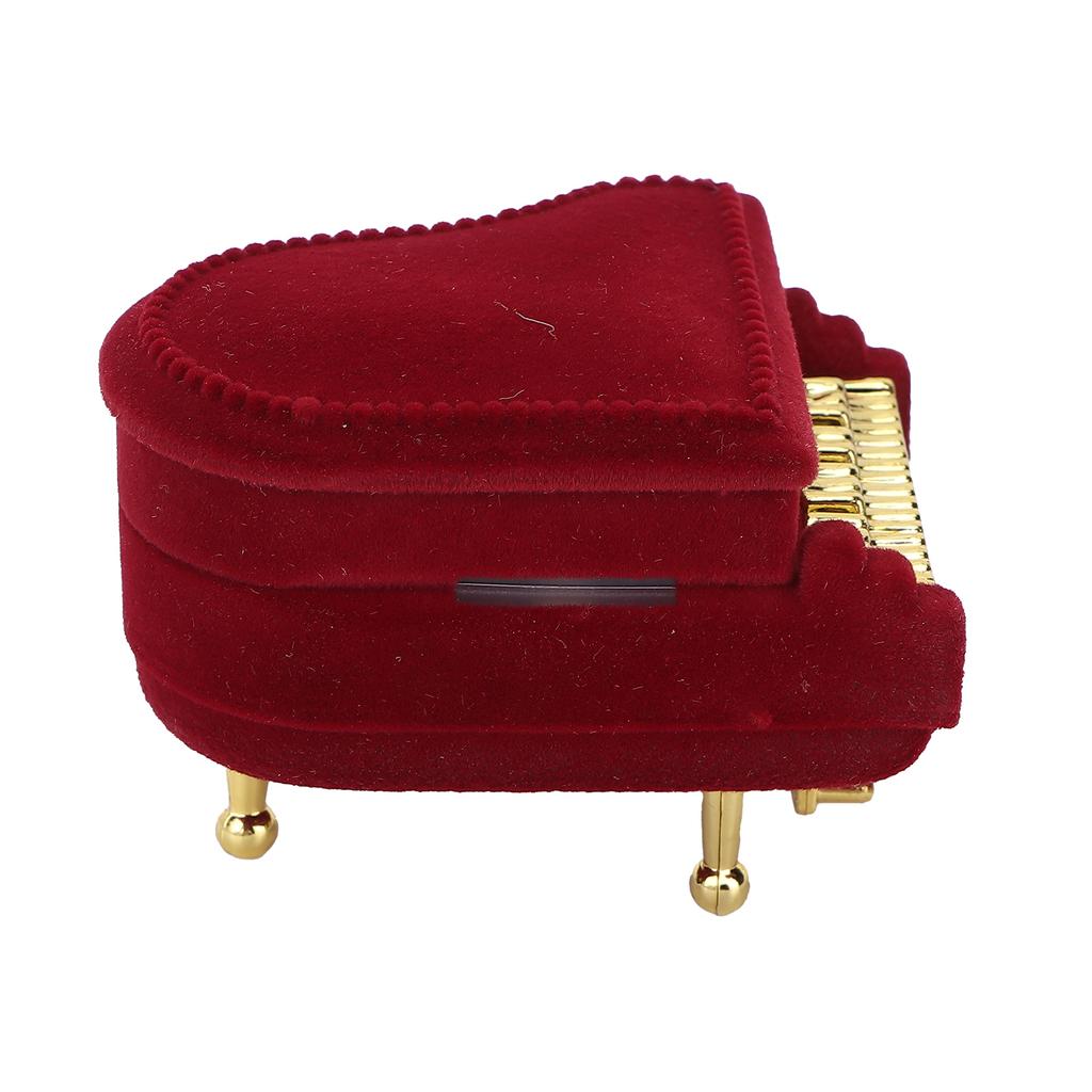 Portable Jewelry Box Piano Shaped Clamshell Earrings Necklace Rings Gift Travel Storage Case