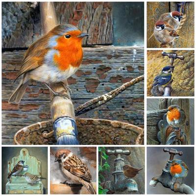 5D DIY Diamond Painting Kit Resting Bird Art Diamond Embroidery Rhinestones Decorations for Home