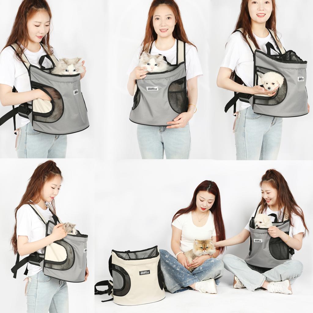 !pet Cat Dog Chest Backpack,puppy Kitten Travefront Carrying Tote Bag,breathable Portable Pet Backpack