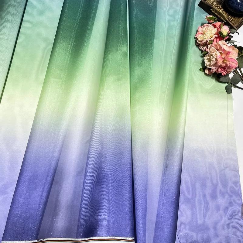 100x150cm Bark Wrinkled Thin Gradient Glitter Fabric for Dress Skirts Stage Costumes Sewing Glossy Needlework Decorative Cloth