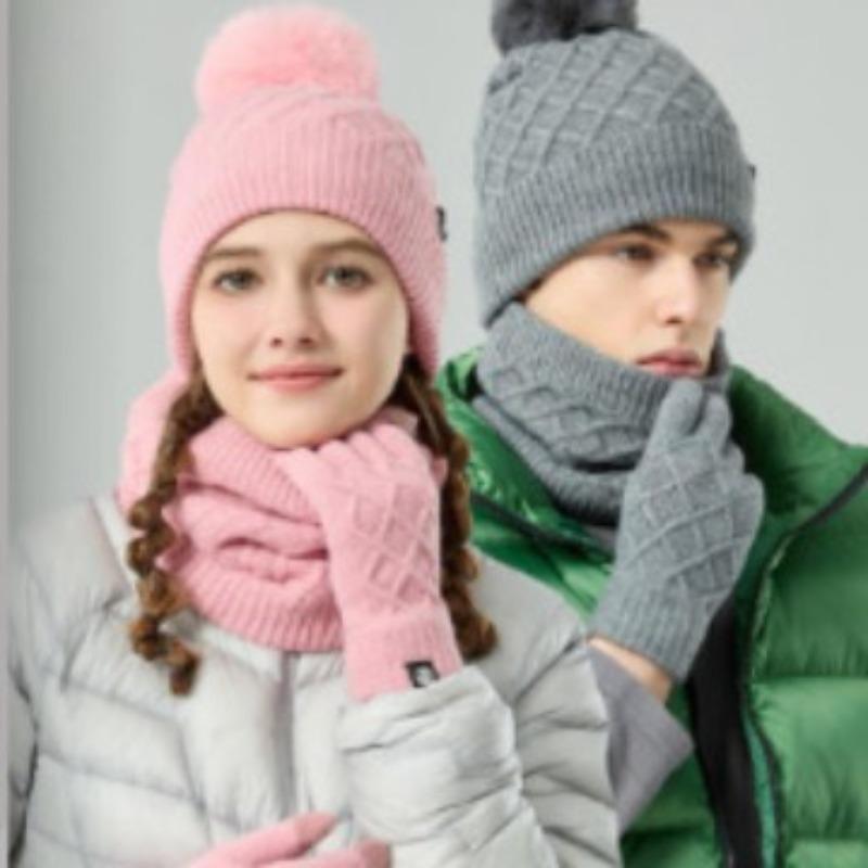 New Autumn and Winter Style Velvet White Five Star Cloth Wavy Cloth Marking Pattern Pullover Hat Knitted Wool Hat