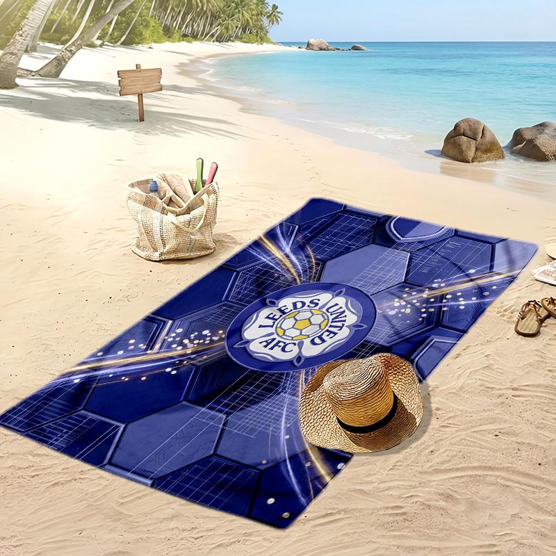 Toalla de Playa con Estampado de Fútbol Leeds United, Toalla Grande Suave de Secado Rápido para Playa, Camping, Natación