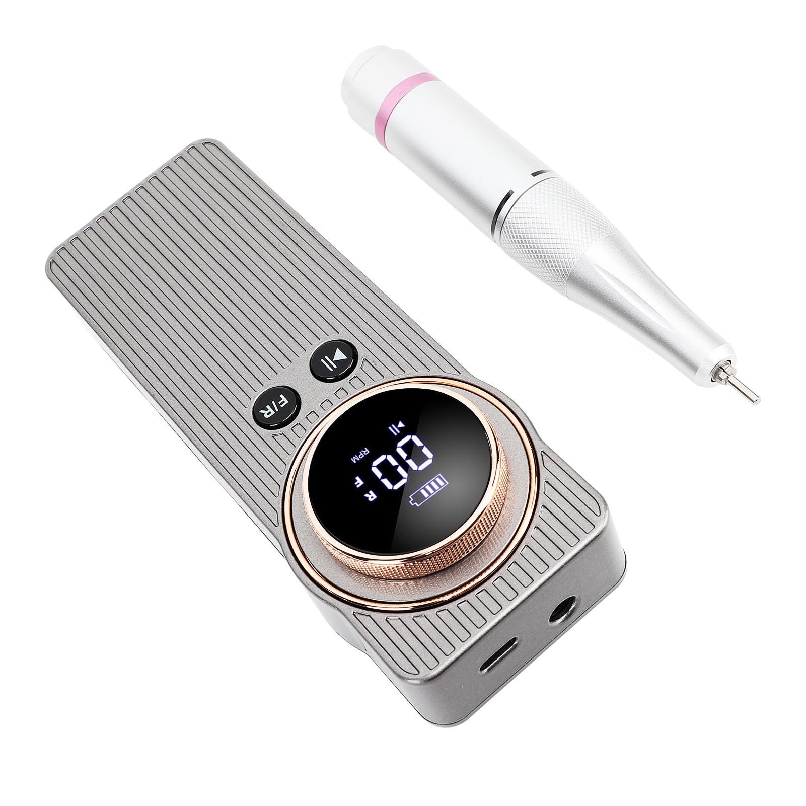 

Машинка для маникюра портативная высокоскоростная 35000 об/мин перезаряжаемая полировщик для ногтей с ЖК-дисплеем