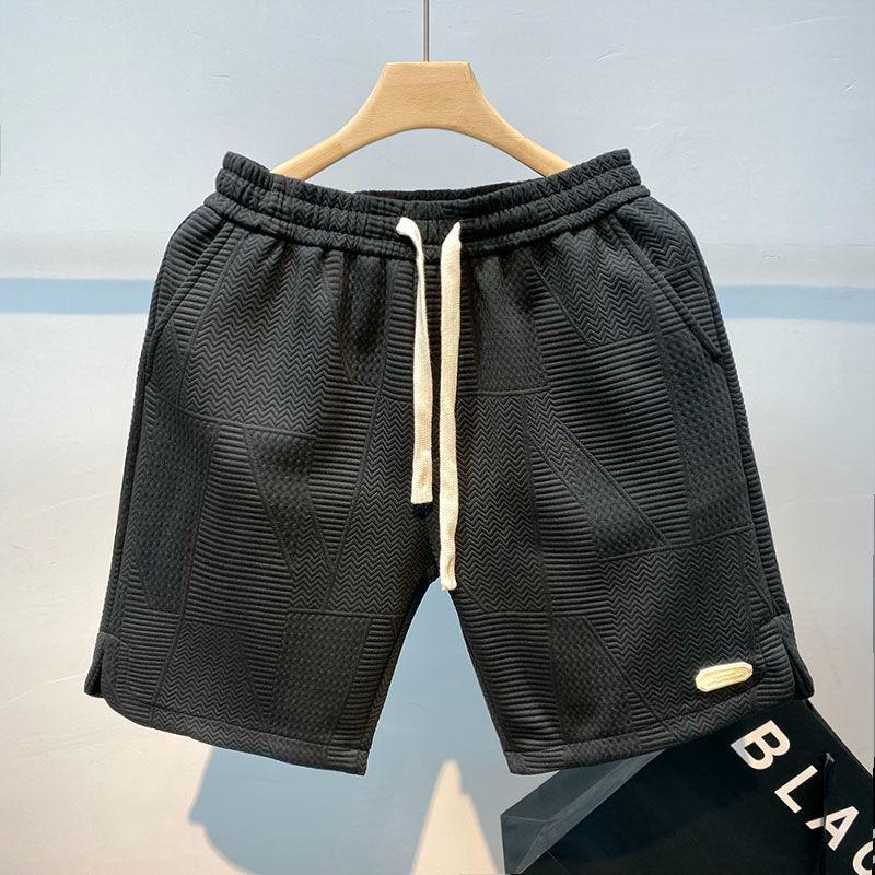 Pantalones Cortos de Running de Verano para Hombre Casual Jogging Deporte Pantalones Cortos Patrón de Olas Color Sólido Cordón Holgado Secado Rápido Gimnasio Pantalones Cortos Deportivos
