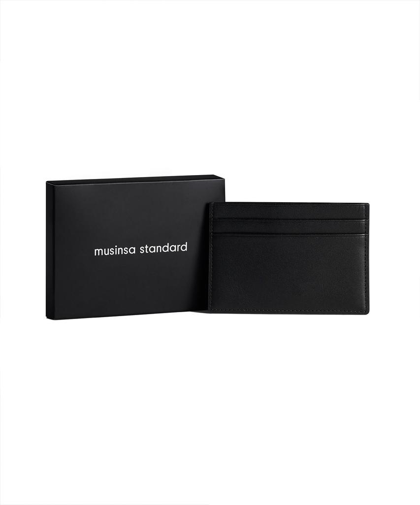 Musinsa Standard Plain Leather Card Wallet [Black]