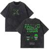 Rapper Feid Ferxxo Tour  Print Vintage Washed Tshirts Men Women Fashion Hiphop Casual Loose Oversized Tshirt Fan Gifts Top