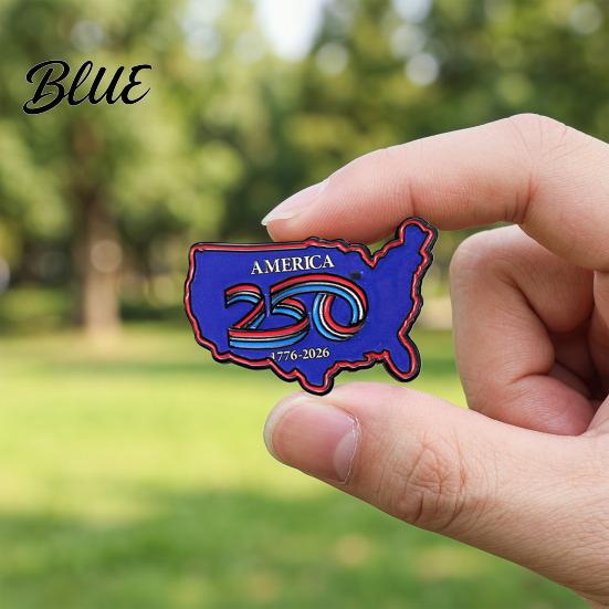 Colorful Enamel Brooch 250th USA Anniversary Pin – Metal Zinc