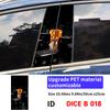 Dice Skull Car Sticker Auto B Pillar Waterproof Sunscreen Center Column Decor Cover Scratches Car Doors Pillar Decal Accessories