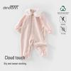 Autumn 2025 Newborn Embroidered Collar Bodysuit for Spring Outings