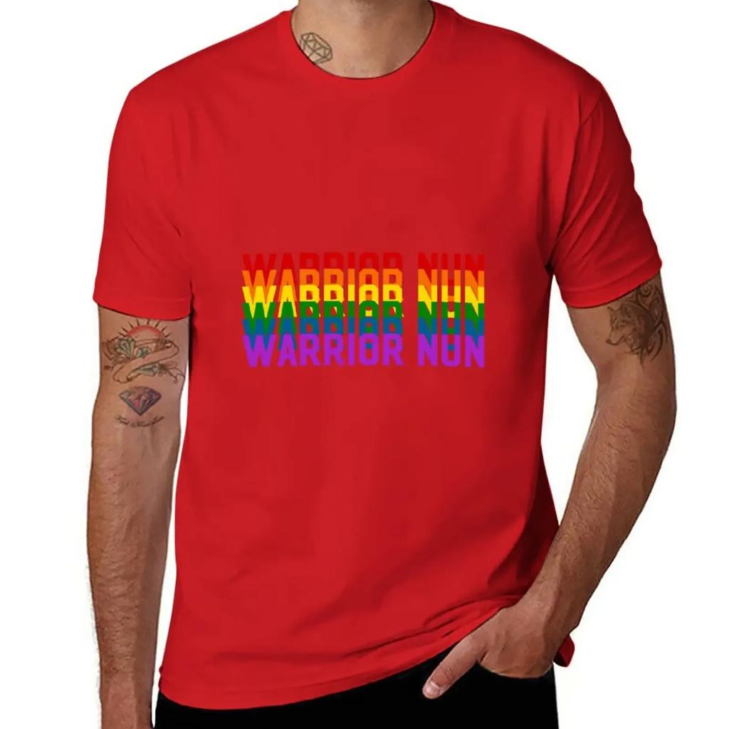 graphic t shirts aesthetic clothes summer top t shirts Warrior Nun Pride T-Shirt black  clothing  harajuku