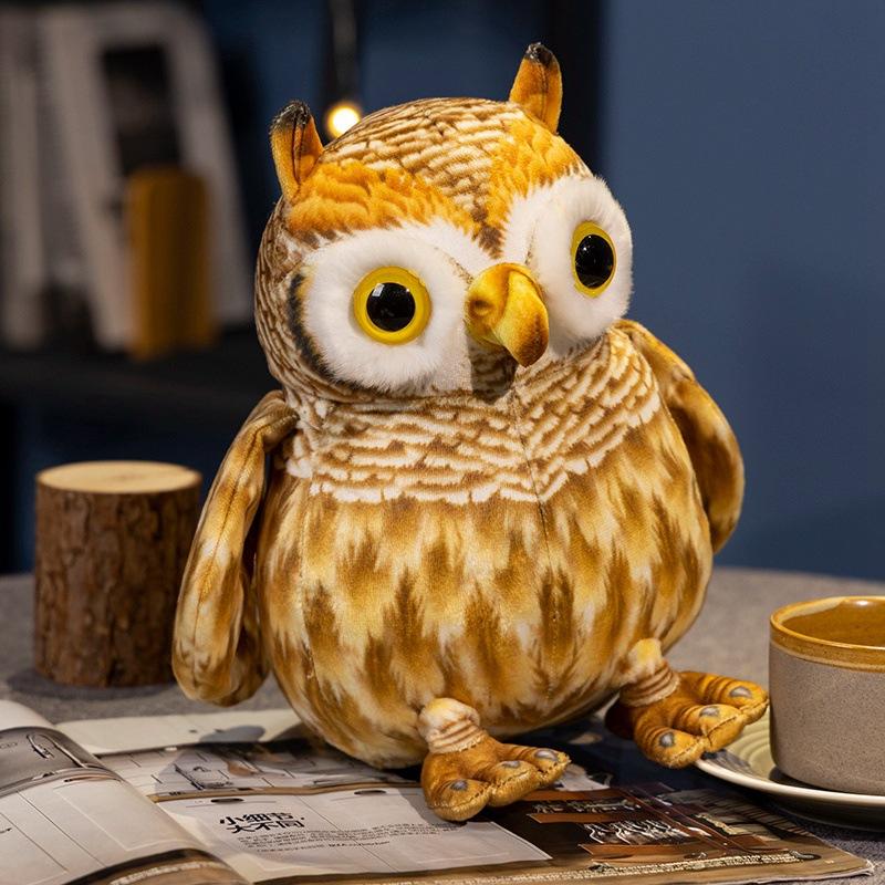 

Имитация совы кукла плюшевая игрушка украшение для дома орнамент детская успокаивающая тряпичная кукла подарок на день рождения 20cm（0.18kg） жёлтый
