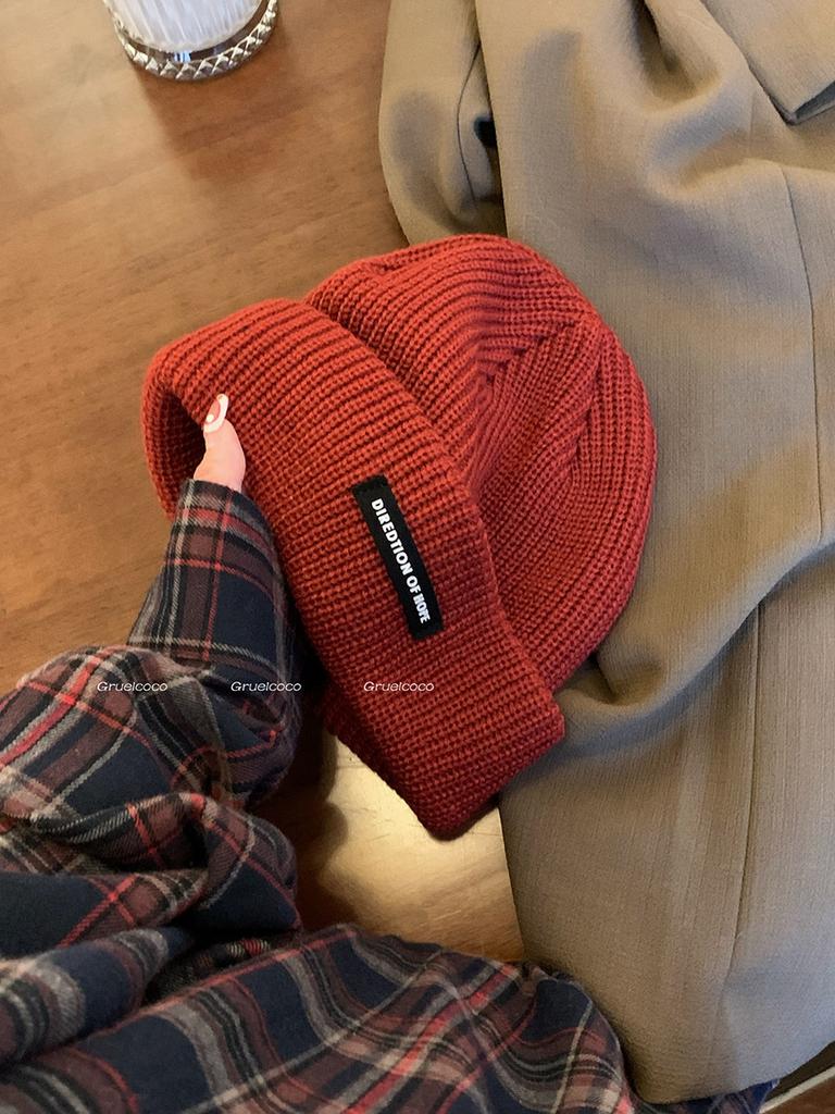 Autumn and Winter Wool Pile Hats with Large Head Circumference Versatile Casual Cold Hats Warm Hats Couple Ear Protection Knitted Hats