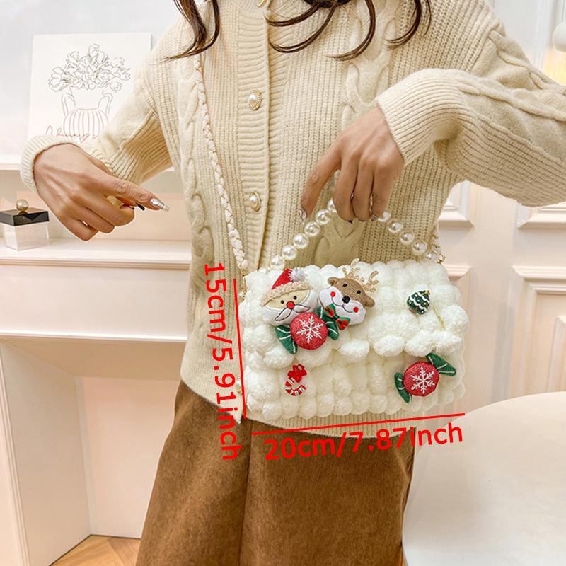 WTEMPO Materiały do samodzielnego wykonania torebki tkanej ręcznie Domowe prezenty szyte ręcznie dla twojej dziewczyny, przyjaciółki, rodziny Materiały do wykonania torebki crossbody