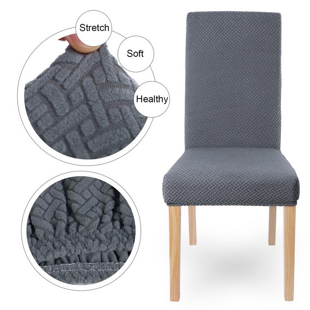 Yellow Grey Geometry, Pack of 4 JOTOM Super Fit Stretch Washable Dining Chair Covers Seat Protector Stretch Soft Spandex Decoration Seat Slipcovers for Home Dining Room Hotel Ceremony Banquet Wedding Party