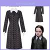 Mittwoch Addams Familienkleid Cosplay Kostüm für Halloween Kostümparty