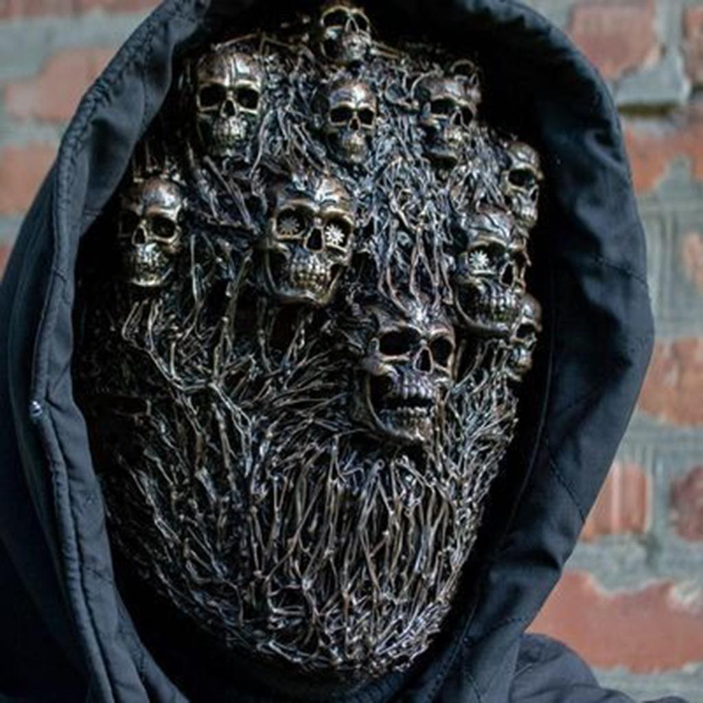 Gruselige Damp-Skelettmaske, Totenkopfhelm für Halloween-Cosplay und Maskerade-Partys - Perfektes Geschenk für Männer