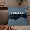 Fashing Realistic Musical Note Pattern Pillow Case Silky Elegant Comfort Sofa Bed Invisible Zipper