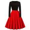 JPNTKY Fashion Spring Autumn Long Sleeve O-Neck Casual Dresses