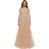 Abendkleid Elegantes Spitzen Brautkleid Damen Formell Ärmel Tante Kleid Kleid