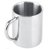 Portable Stainless Steel Double Wall Mug Anti‑scald Coffee Tea Milk Cup with lid for Home Office Travel(220ML )
