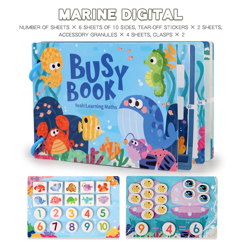 Montessori Baby Busy Book My First Quiet Book Early Learning Educational Toy Children Matching Game for Babies Aged 2-3 Years