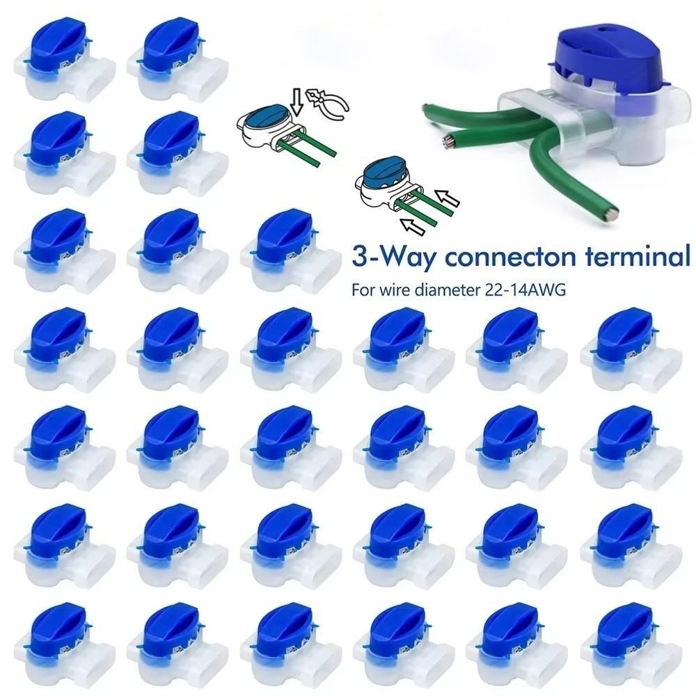 10PCS 3 Holes Cable Connector Set Waterproof Connectors Accessories  Garden Tool Parts