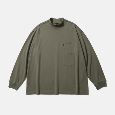 MOIF [Aw25] Baggy Mockneck L/S Tee / Olive Gray