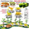 Dinosaur Train Toys Create A Dinosaur World Road Race-Flexible Track Playset, Dinosaurs Toys Race Car for Old Boy Girls