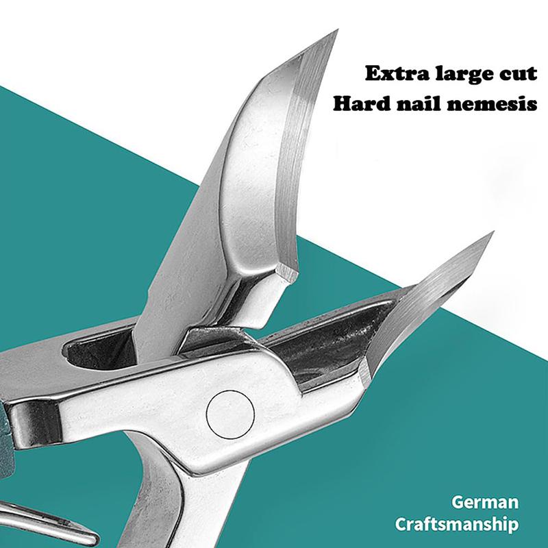 Slanted Nail Clipper Oblique Blade Ingrown Toenail Clipper Anti-Splash Wide Jaw Opening Hard Nails Curved Blade Manicure Tools